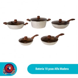 BATERIA 10 PZAS. ALFA MADERA