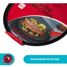 COMAL REDONDO 32 CMS. MEGA STONE COLOR ROJO